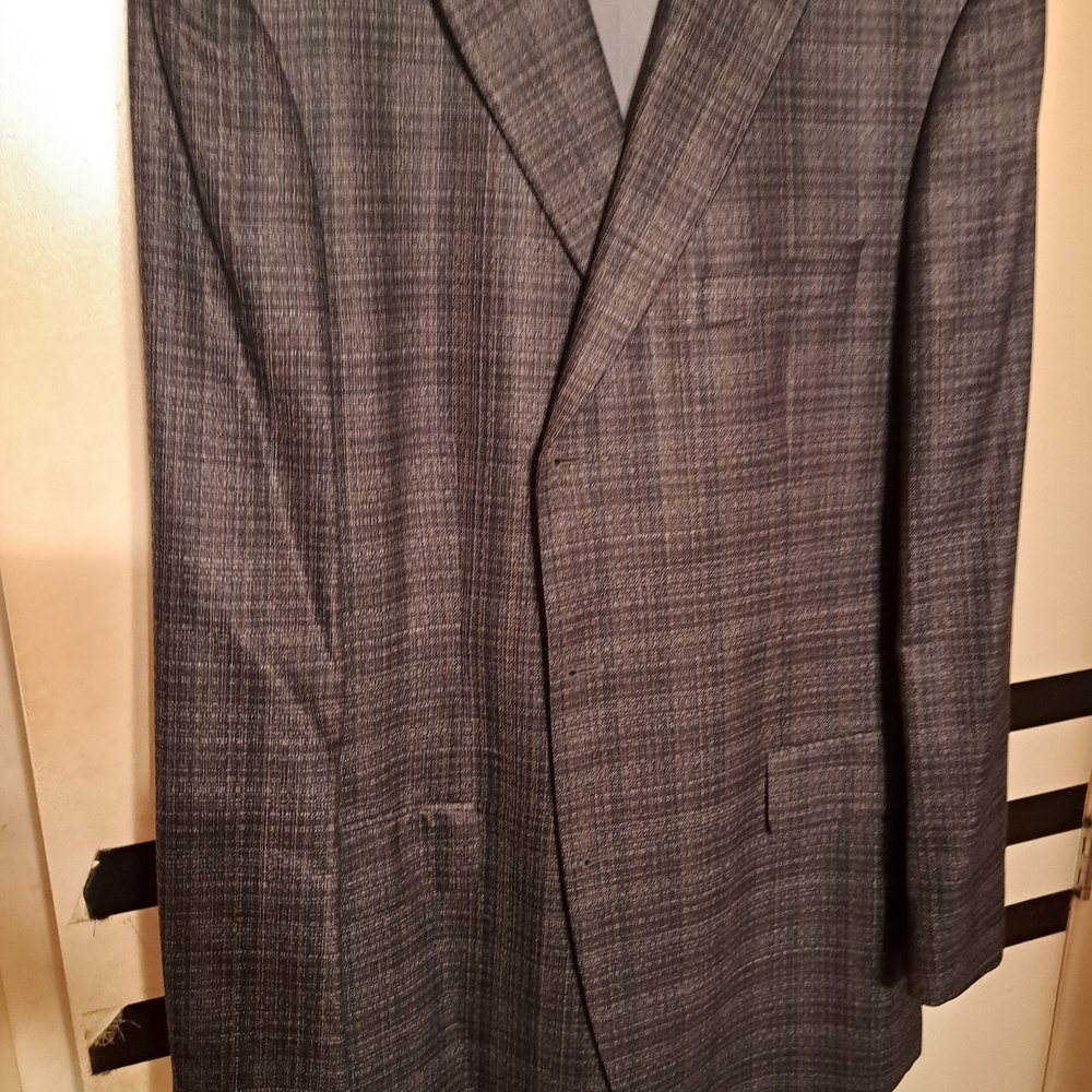 Boss Charcoal Plaid Men's Blazer